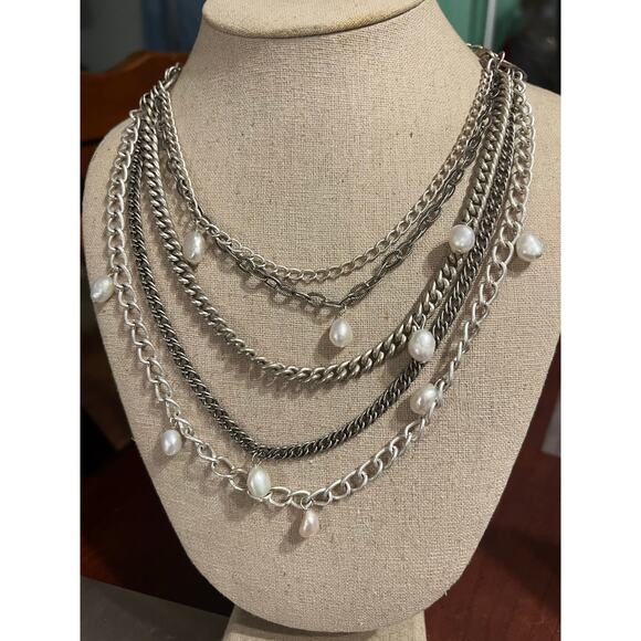 Stella & Dot Avery Fresh Water Pearl Necklace Vintage Feminine Elegant Boho - Picture 5 of 6